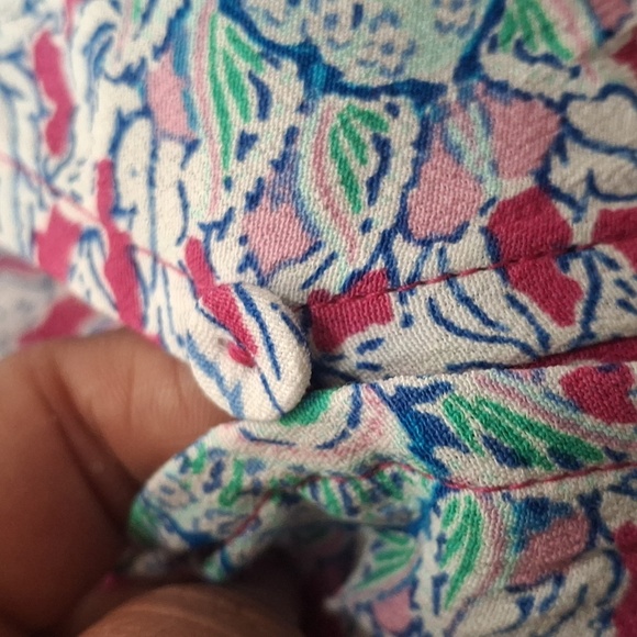 LOFT Women's Floral V-Neck Blouse - Blue and Red Size XL - Picture 9 of 9